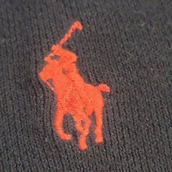 Polo Ralph Lauren Mens Blue Sleeveless V-Neck Sweater Vest 100% Pima Cotton Logo - Picture 5 of 8